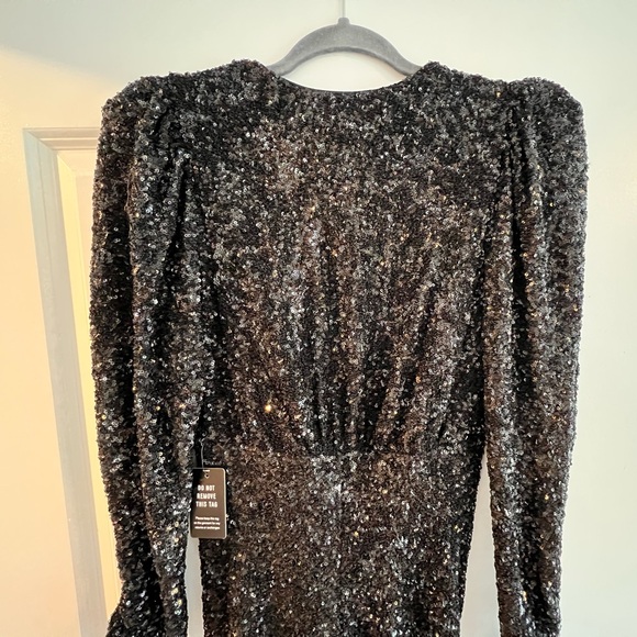 Express sequin evening dress with 3/4 sleeve. New with tags in size small! - Picture 8 of 8